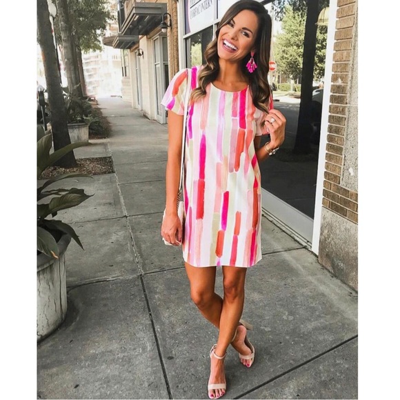 MINKPINK Dresses & Skirts - MINKPINK Brushstroke Shift Dress Size Large